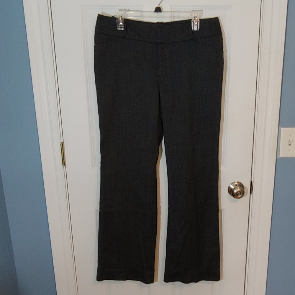 Gray print dress pants